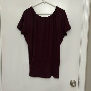 Women’s Purple Waffleknit Sweater Blouse